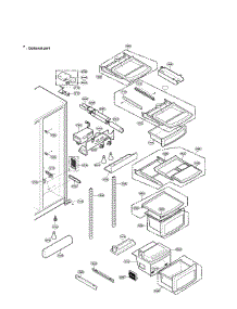 Refrigerator Compartment parts for Lg Side-By-Side Refrigerator LRSC26944TT from AppliancePartsPros.com
