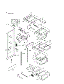 Refrigerator Compartment parts for Lg Side-By-Side Refrigerator LRSC26960TT from AppliancePartsPros.com