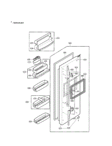 Refrigerator Door Part parts for Lg Side-By-Side Refrigerator LRSC26980SB from AppliancePartsPros.com