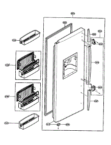 Freezer Door Parts parts for Lg Side-By-Side Refrigerator LRSC26980TT from AppliancePartsPros.com
