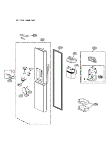 Freezer Door Part parts for Lg Side-By-Side Refrigerator LRSDS2706D/00 from AppliancePartsPros.com
