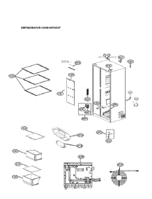 Refrigerator Compartment parts for Lg Side-By-Side Refrigerator LRSDS2706D/00 from AppliancePartsPros.com