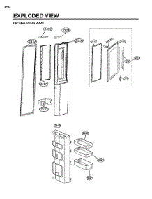 Refrigerator Door parts for Lg Side-By-Side Refrigerator LRSES2706V/00 from AppliancePartsPros.com