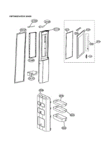 Refrigerator Door parts for Lg Side-By-Side Refrigerator LRSES2706V/01 from AppliancePartsPros.com