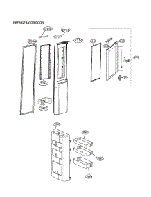Refrigerator Door parts for Lg Side-By-Side Refrigerator LRSES2706V/02 from AppliancePartsPros.com