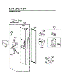 Freezer Door Parts parts for Lg Side-By-Side Refrigerator LRSOC2306D/00 from AppliancePartsPros.com