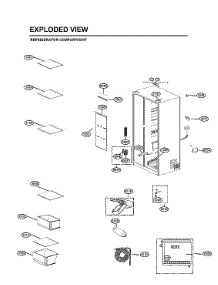 Refrigerator Compartment Parts parts for Lg Side-By-Side Refrigerator LRSOC2306D/00 from AppliancePartsPros.com