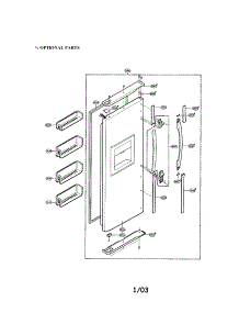 Freezer Door parts for Lg Side-By-Side Refrigerator LRSPC2031BK from AppliancePartsPros.com