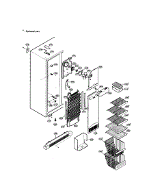 Freezer Compartment parts for Lg Side-By-Side Refrigerator LRSPC2031BK from AppliancePartsPros.com