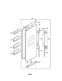 Freezer Door Part parts for Lg Side-By-Side Refrigerator LRSPC2031BS from AppliancePartsPros.com