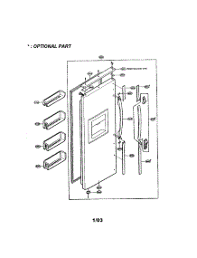 Freezer Door parts for Lg Side-By-Side Refrigerator LRSPC2031T from AppliancePartsPros.com