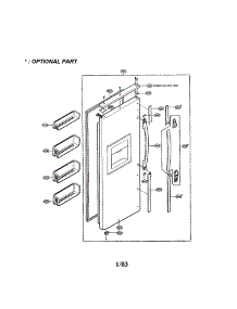 Freezer Door parts for Lg Side-By-Side Refrigerator LRSPC2051ST from AppliancePartsPros.com