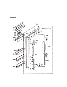 Refrigerator Door parts for Lg Side-By-Side Refrigerator LRSPC2051ST from AppliancePartsPros.com