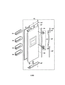 Freezer Door parts for Lg Side-By-Side Refrigerator LRSPC2331BS from AppliancePartsPros.com