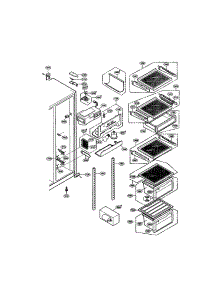 Refrigerator Shelves parts for Lg Side-By-Side Refrigerator LRSPC2331BS from AppliancePartsPros.com