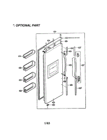Freezer Door parts for Lg Side-By-Side Refrigerator LRSPC2331W from AppliancePartsPros.com
