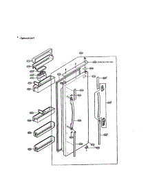 Refrigerator Door parts for Lg Side-By-Side Refrigerator LRSPC2331W from AppliancePartsPros.com