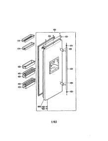 Freezer Door parts for Lg Side-By-Side Refrigerator LRSPC2661T from AppliancePartsPros.com