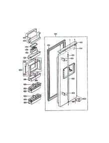 Refrigerator Door parts for Lg Side-By-Side Refrigerator LRSPC2661T from AppliancePartsPros.com