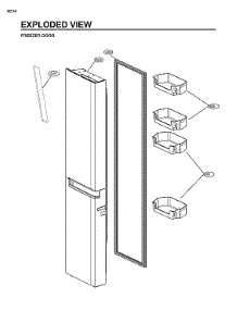 Freezer Door parts for Lg Side-By-Side Refrigerator LRSPS2706V/00 from AppliancePartsPros.com