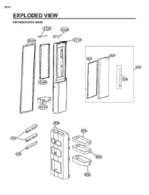 Refrigerator Door parts for Lg Side-By-Side Refrigerator LRSPS2706V/00 from AppliancePartsPros.com