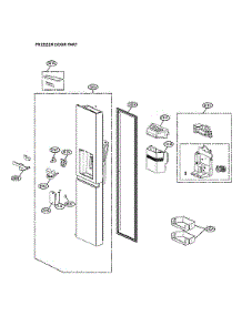 Freezer Door Parts parts for Lg Side-By-Side Refrigerator LRSXS2706V/00 from AppliancePartsPros.com