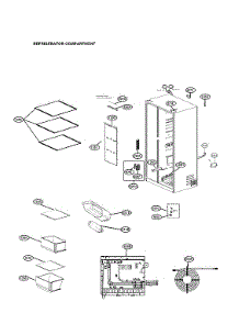 Refrigerator Compartment Parts parts for Lg Side-By-Side Refrigerator LRSXS2706V/00 from AppliancePartsPros.com