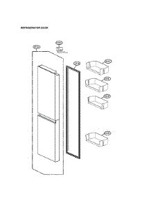 Refrigerator Door Parts parts for Lg Side-By-Side Refrigerator LRSXS2706W/00 from AppliancePartsPros.com