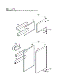 Door Parts parts for Lg Top-Mount Refrigerator LRTLS2403S/00 from AppliancePartsPros.com