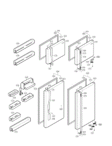 Door Parts parts for Lg Top-Mount Refrigerator LRTN19310WW from AppliancePartsPros.com