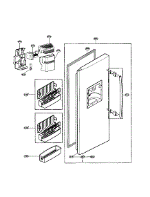 Freezer Door Parts parts for Lg Side-By-Side Refrigerator LSC21943ST from AppliancePartsPros.com