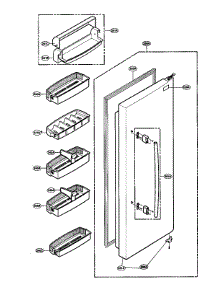 Refrigerator Door Parts parts for Lg Side-By-Side Refrigerator LSC21943ST from AppliancePartsPros.com