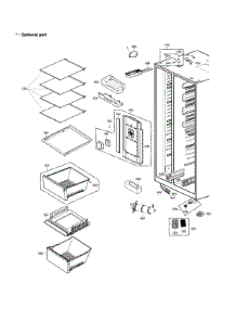 Refrigerator Compartment parts for Lg Side-By-Side Refrigerator LSC22991ST/01 from AppliancePartsPros.com