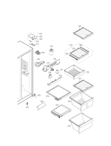 Refrigerator Compartment Parts parts for Lg Side-By-Side Refrigerator LSC23924ST/00 from AppliancePartsPros.com