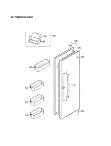 Refrigerator Door Parts parts for Lg Side-By-Side Refrigerator LSC23924ST/03 from AppliancePartsPros.com
