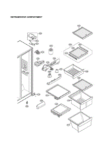 Refrigerator Compartment Parts parts for Lg Side-By-Side Refrigerator LSC23924ST/03 from AppliancePartsPros.com