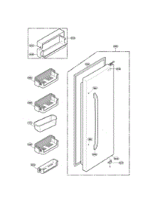 Refrigerator Door parts for Lg Side-By-Side Refrigerator LSC24971ST/00 from AppliancePartsPros.com