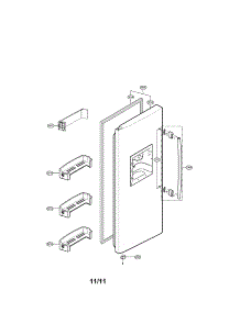 Freezer Door Parts parts for Lg Side-By-Side Refrigerator LSC26905SB from AppliancePartsPros.com
