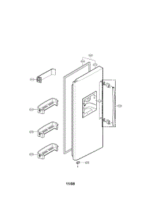 Freezer Door parts for Lg Side-By-Side Refrigerator LSC26905SW from AppliancePartsPros.com