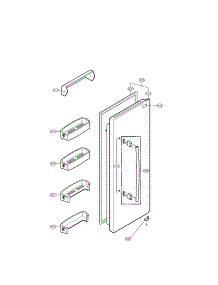 Refrigerator Door parts for Lg Side-By-Side Refrigerator LSC26905SW from AppliancePartsPros.com