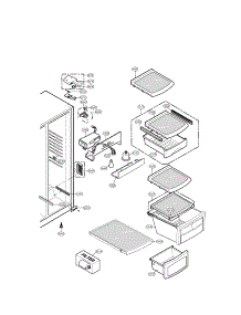 Refrigerator Compartment parts for Lg Side-By-Side Refrigerator LSC26905SW from AppliancePartsPros.com