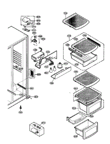 Refrigerator Compartment parts for Lg Side-By-Side Refrigerator LSC26905TT/00 from AppliancePartsPros.com