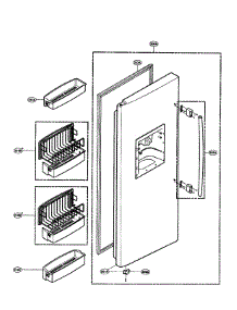 Freezer Door Parts parts for Lg Side-By-Side Refrigerator LSC26945SW from AppliancePartsPros.com