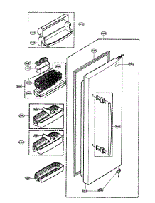 Refrigerator Door Parts parts for Lg Side-By-Side Refrigerator LSC26945SW from AppliancePartsPros.com