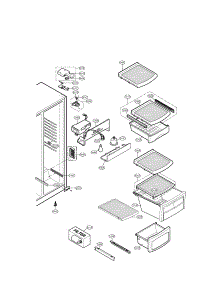 Refrigerator Compartment parts for Lg Side-By-Side Refrigerator LSC27910SW from AppliancePartsPros.com