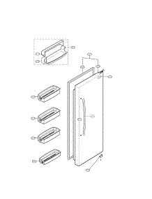 Refrigerator Door Parts parts for Lg Side-By-Side Refrigerator LSC27921ST/00 from AppliancePartsPros.com