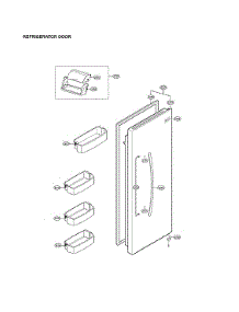 Refrigerator Door Parts parts for Lg Side-By-Side Refrigerator LSC27925ST/01 from AppliancePartsPros.com