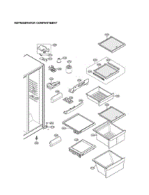 Refrigerator Compartment Parts parts for Lg Side-By-Side Refrigerator LSC27925ST/01 from AppliancePartsPros.com