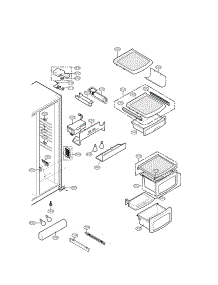 Refrigerator Compartment Parts parts for Lg Side-By-Side Refrigerator LSC27926SW from AppliancePartsPros.com