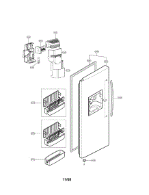 Freezer Door parts for Lg Side-By-Side Refrigerator LSC27931SB from AppliancePartsPros.com